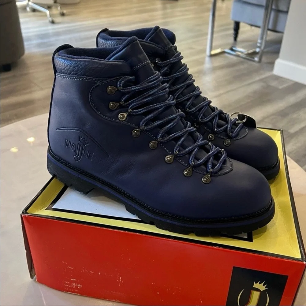 LL Cool J Najee Kilimanjaro Mid Leather Boots Black Sz 10. Rare Rap Legend NIB - Picture 10 of 13